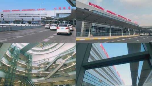 上海虹桥机场 高铁站 人流 旅客 车站高清在线视频素材下载