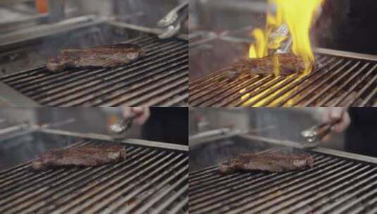 烧烤 牛排 牛肉高清在线视频素材下载