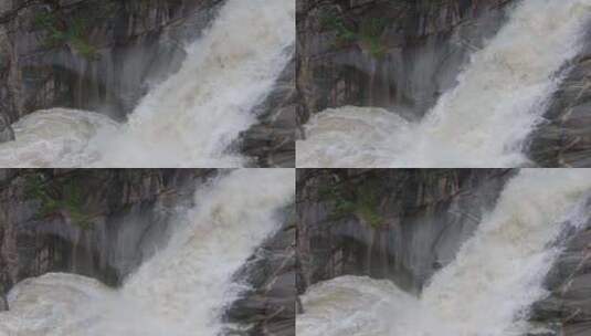 雨后泰山，飞瀑流水高清在线视频素材下载