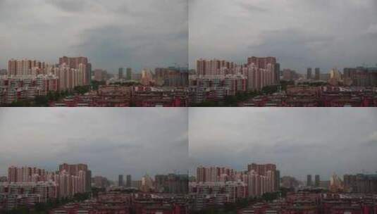 城市阴云密布的天空延迟摄影高清在线视频素材下载