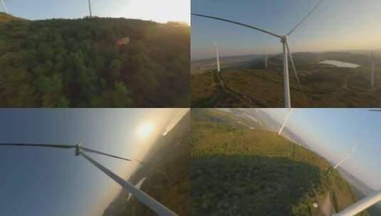 穿越机-风力发电高清在线视频素材下载
