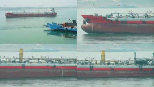 荆州港长江货轮航行高清在线视频素材下载
