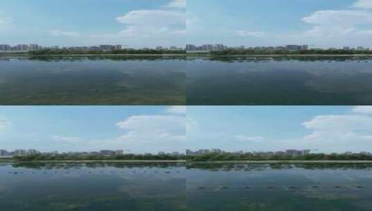 成都 高新区 湖 建筑 湖景高清在线视频素材下载