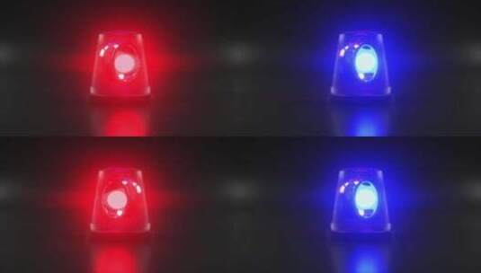 警用红蓝闪烁警报灯旋转，应急概念。高清在线视频素材下载