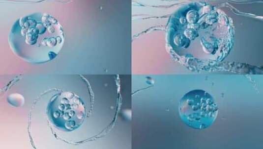 清除黑色素水润细胞水分子融合高清在线视频素材下载