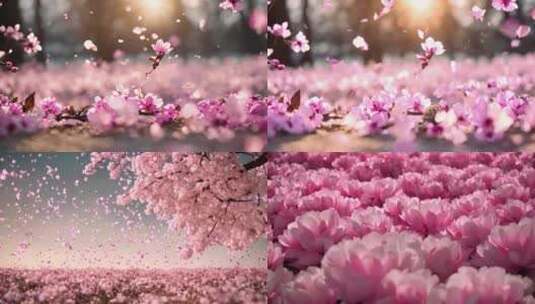 樱花飞舞高清在线视频素材下载