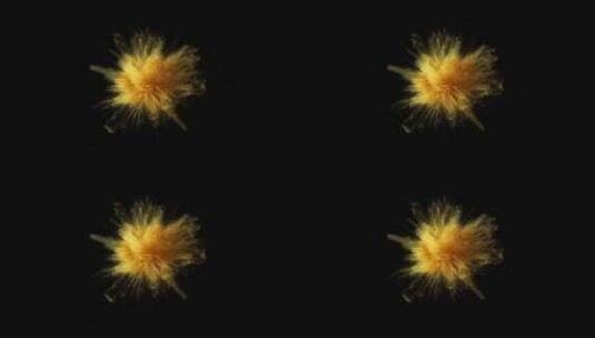 金黄色粉末爆炸的超慢速运动高清在线视频素材下载