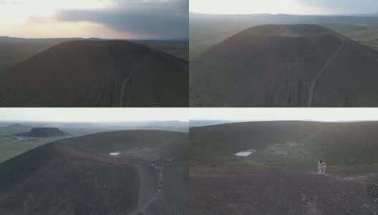 内蒙古乌兰察布乌兰哈达火山地质公园高清在线视频素材下载