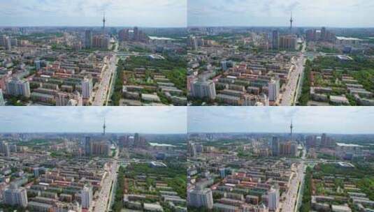 5.4k天津航拍城市空镜风光高清在线视频素材下载