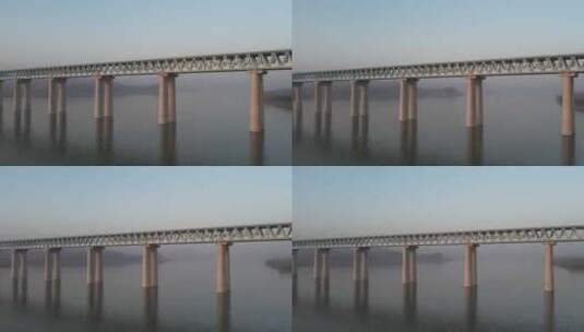 三门峡浩吉铁路大桥高清在线视频素材下载