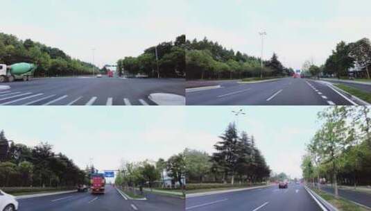 汽车行驶在马路上第一视角高清在线视频素材下载