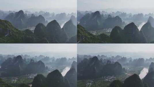 广西桂林山水漓江风光高清在线视频素材下载