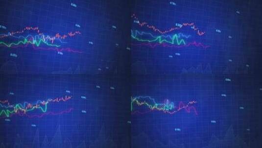数码屏幕上的业务成功与增长股票市场业务图高清在线视频素材下载
