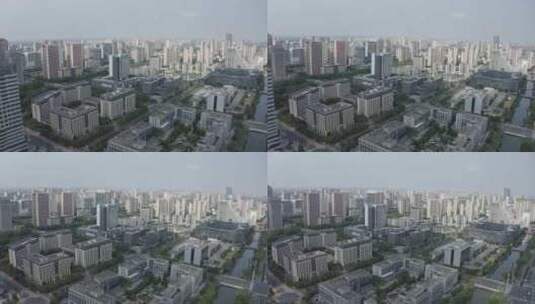 「有版权」航拍昆山花桥城市建筑4K-6高清在线视频素材下载