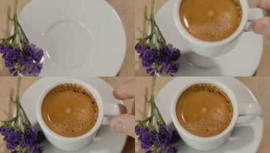 咖啡，杯子，浓缩咖啡，咖啡因高清在线视频素材下载