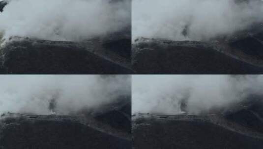 火山，风成群岛，火山硫气，活火山高清在线视频素材下载