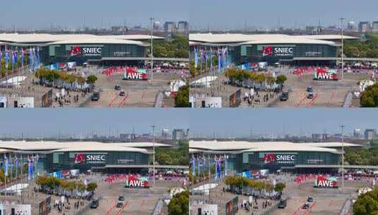 上海新国际博览中心高清在线视频素材下载
