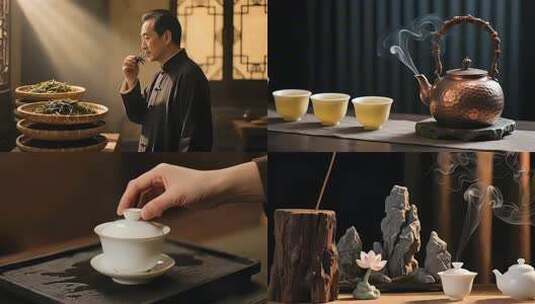 中式茶道意境功夫茶高清在线视频素材下载