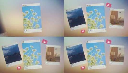 社交媒体的照片展示动画AE模板高清AE视频素材下载