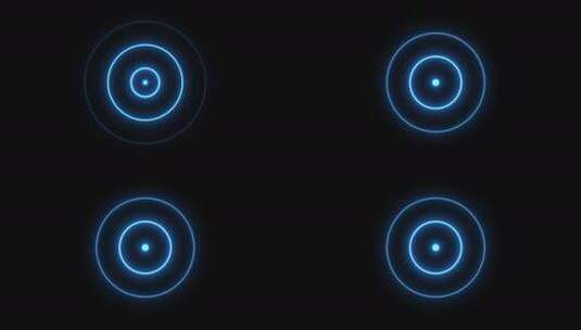 蓝色雷达扫描信号无线电高清AE视频素材下载