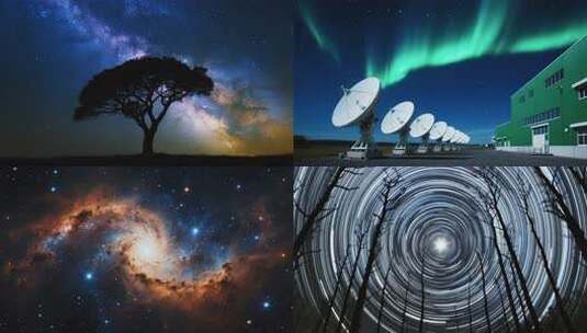 星空星轨银河自然景观高清在线视频素材下载