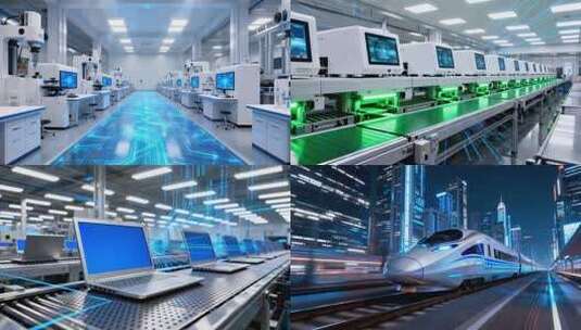 工厂生产线及电子设备场景高清在线视频素材下载