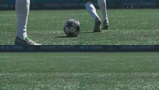 踢足球特写 踢足球 足球 踢球特写高清在线视频素材下载