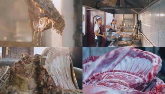 手抓羊肉烹饪高清在线视频素材下载