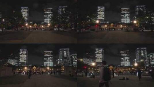 4K-夜景城市广场高清在线视频素材下载