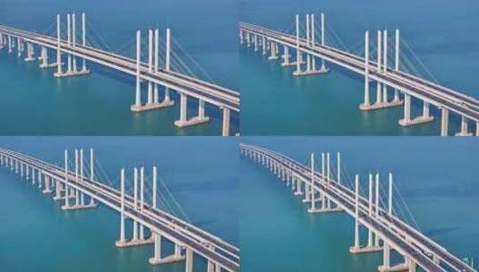 青岛胶州湾大桥青岛跨海大桥航拍高清在线视频素材下载