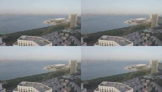 厦门市五缘湾国际游艇汇五缘海景航拍高清在线视频素材下载