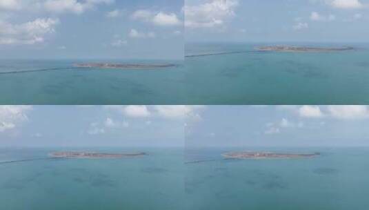 海南南海明珠人工岛航拍高清在线视频素材下载