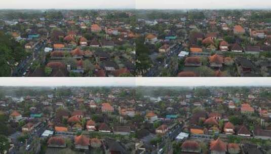 印度尼西亚巴厘岛乌布镇的鸟瞰图高清在线视频素材下载