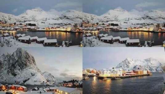 罗弗敦群岛 北极 小镇高清在线视频素材下载
