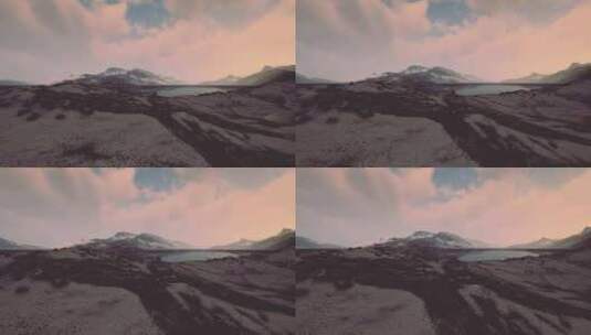 白雪覆盖的落基山脉的壮观景色高清在线视频素材下载