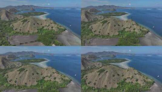 印尼东努沙登加拉海岸线航拍自然风光高清在线视频素材下载