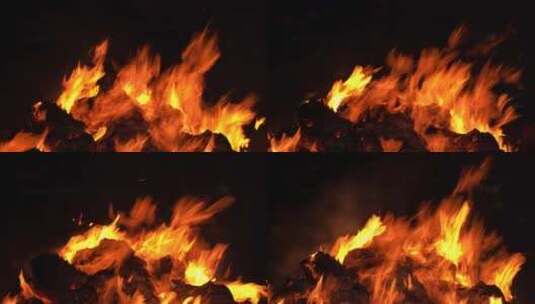 火焰燃烧金纸燃烧火焰高清在线视频素材下载