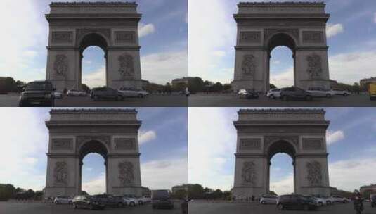 法国巴黎凯旋门特写镜头高清在线视频素材下载