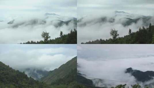 云雾缭绕的南山衡山4k延时素材高清在线视频素材下载