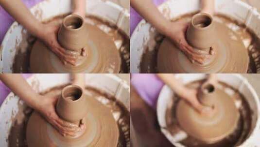 土陶制作慢镜头高清在线视频素材下载