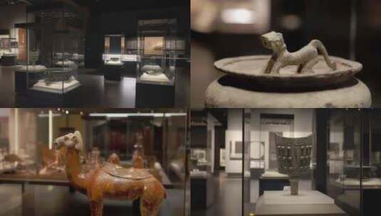 江西省博物馆文物展示高清在线视频素材下载