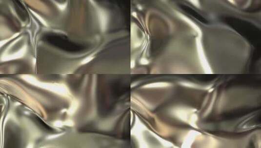 4K-流动的抽象金属液体高清在线视频素材下载