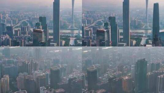 广东广州航拍高楼大厦海珠区摩天大楼城市风高清在线视频素材下载