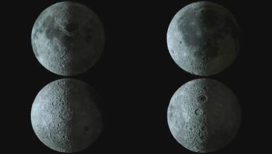 巨大的3D月球循环自转高清在线视频素材下载