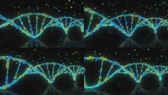 动画效果DNA生物技术细胞分子高清在线视频素材下载