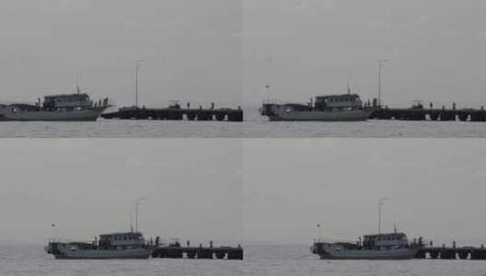 港口附近的船高清在线视频素材下载