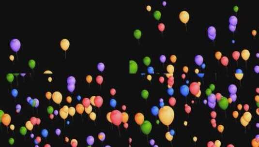 彩色气球气球素材节日高清在线视频素材下载