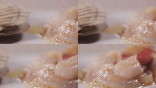 海鲜扇贝吃扇贝高清在线视频素材下载