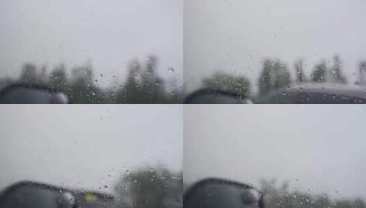 雨天开车高清在线视频素材下载
