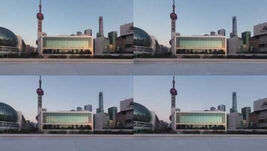 上海陆家嘴浦东美术馆日转夜延时高清在线视频素材下载